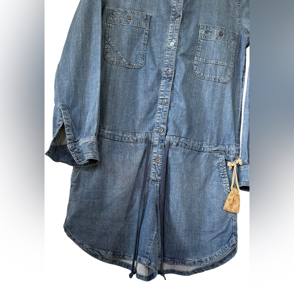 Denim Holding Horses Romper Chambray - Picture 4 of 7